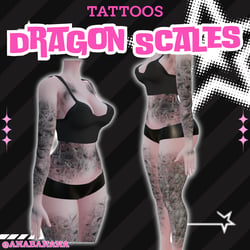 (J:)🐉 Dragon Scales Tatts | Vrbase Egirl