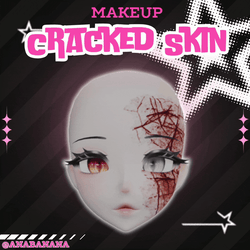 (J:)🩸 Cracked Skin Makeup | Cici + Starlight