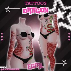 (J:)🐉 Dragon Tatts | Egirl + Akii V1 + Zinfit F/M