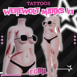 🐺 Werewolf Marks V2 Tatts | Egirl 