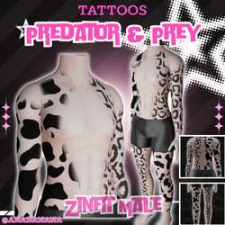 😇 Predator & Prey Tatts | Zinfit Male