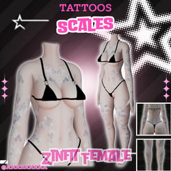 🐟 Scales Tatts | Zinfit Female
