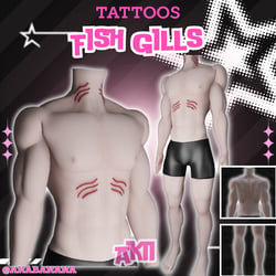 🦈 Fish Gills Tatts | Akii