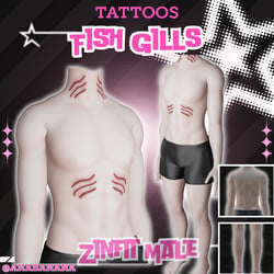 🦈 Fish Gills Tatts | Zinfit Male