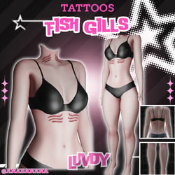 🦈 Fish Gills Tatts | Luvdy