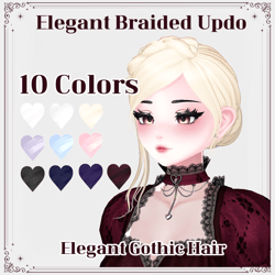 Elegant Gothic Hair | Fitted for Zinpia's Nami Head | VRChat