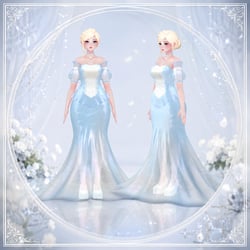 Azure Elegance Dress | VRBase eGirl Outfit (VRChat)