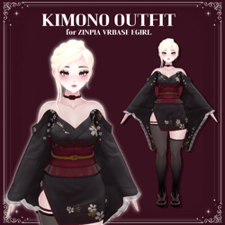 Elegant Kimono Outfit for Zinpia VRBASE EGIRL