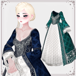 Royal Dress Outfit Set for ZinPia / E-Girl Body