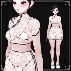 Qipao-Inspired Lace Outfit Set for ZinPia / E-Girl Body