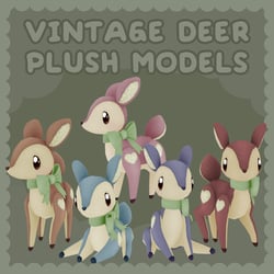 Vintage Deer Plush Models