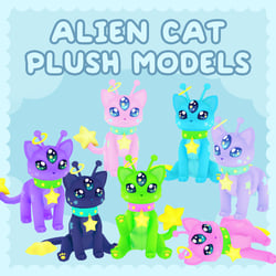 Alien Cat Plush Models