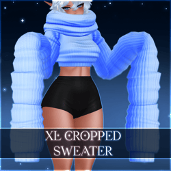 ˗ˏˋ ꒰ " XL Cropped Sweater " ꒱ ˎˊ˗