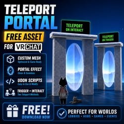 VRChat Custom Teleporters Interact + Trigger