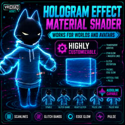 VRChat Hologram Effect Material | Avatar & Worlds