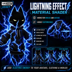 VRChat Lightning Effect Material | Avatar & Worlds