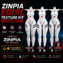 VRChat Vinpia Egirl Base Bodysuit Outfit 2 Combo Pack