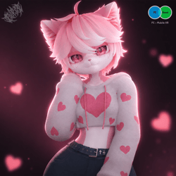 Pinki - PC & Quest - Deira VRChat Furry Avatar