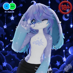 [NSFW] Lyra - PC & Quest - Deira Bunny VRChat Furry Avatar