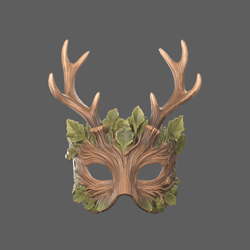 Hartwood Stag VR – Antlered Forest Spirit Half Mask (PC + Quest)