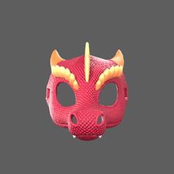Baby Red Dragon VR – Little Red Dragon Half Mask (PC + Quest)
