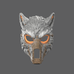 Steampunk Werewolf VR – Steampunk Werewolf Mask with Brass Muzzle (PC + Quest)