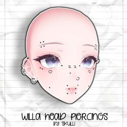 //β
Willa Head Piercings - VRChat Asset