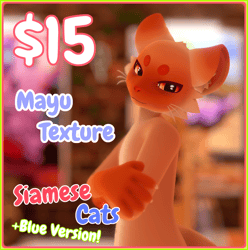Mayu Texture - Red & Blue Point Siamese Cats