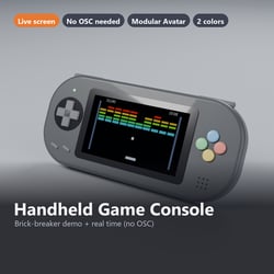 Handheld Game Console - Animated Brick-Breaker Demo and Clock | VRChat