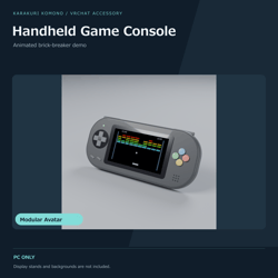 Handheld Game Console - Animated Brick-Breaker Demo and Clock | VRChat