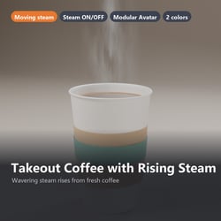 Takeout Coffee with Rising Steam - 2 Colors | VRChat