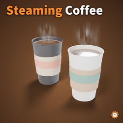 Takeout Coffee with Rising Steam - 2 Colors | VRChat