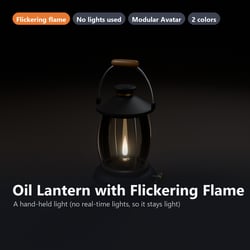 Oil Lantern with Flickering Flame - No Lights, No Particles | VRChat