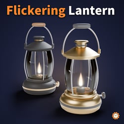 Oil Lantern with Flickering Flame - No Lights, No Particles | VRChat