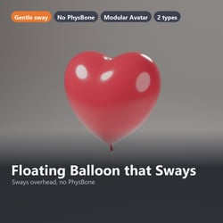 Floating Balloon that Sways - Heart / Round, No PhysBones | VRChat