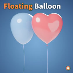 Floating Balloon that Sways - Heart / Round, No PhysBones | VRChat