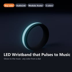 LED Wristband that Pulses to Music - Any Color by Dial, AudioLink | VRChat