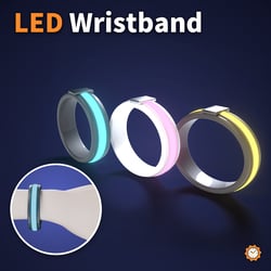 LED Wristband that Pulses to Music - Any Color by Dial, AudioLink | VRChat