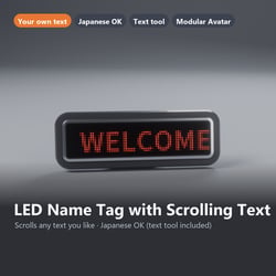 LED Name Tag with Scrolling Text - Type Any Text in Unity (Tool) | VRChat