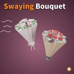 Bouquet that Sways in the Breeze - Roses and Baby's Breath | VRChat