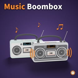 Boombox with 6 Built-In Songs - Speakers Pulse to the Beat | VRChat