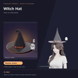 Witch Hat with Turning Gears and Circling Ghosts | VRChat