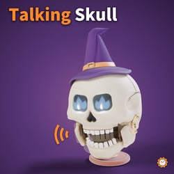 Talking Skull - Jaw Rattles with Your Voice, Shoulder or Hair Clip | VRChat