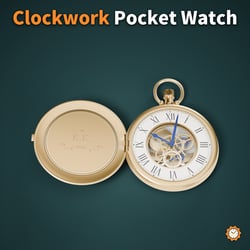 Pocket Watch - Lid Opens, Gear Train Linked to the Real Time | VRChat