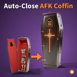 AFK Coffin - Closes Automatically When You Go AFK, Away Timer | VRChat