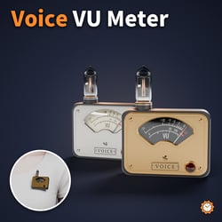 Voice Meter Brooch - VU Needle Swings with Your Voice, Tube Glows | VRChat