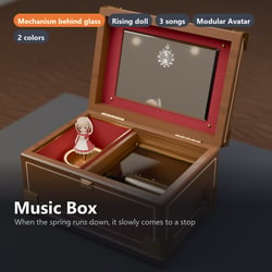 Music Box - Slowly Winds Down, Mechanism Moves Behind Glass | VRChat