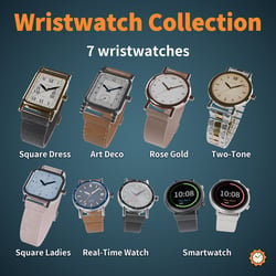 Wristwatch Collection - 7 Real-Time Watches for VRChat