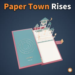 Lantern Folio - A paper town rises from a book | VRChat | 18.1k tris