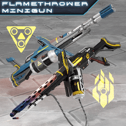 Scifi FlameThrower and MiniGun